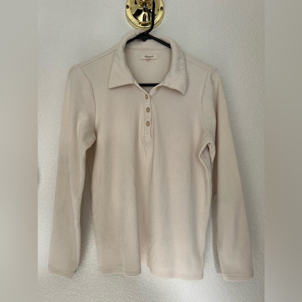 Madewell Collared Off-White Sweater